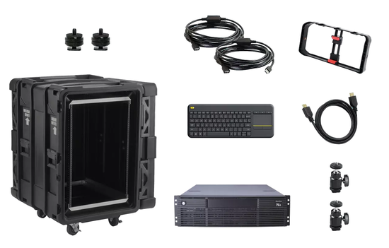 arwall pro server system includes a rack, cables, keyboard and mouse, rack hardware, and any accessories needed for your virtual production studio