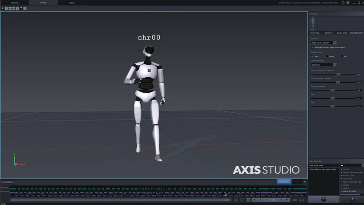 axis studio industry standard motion capture software