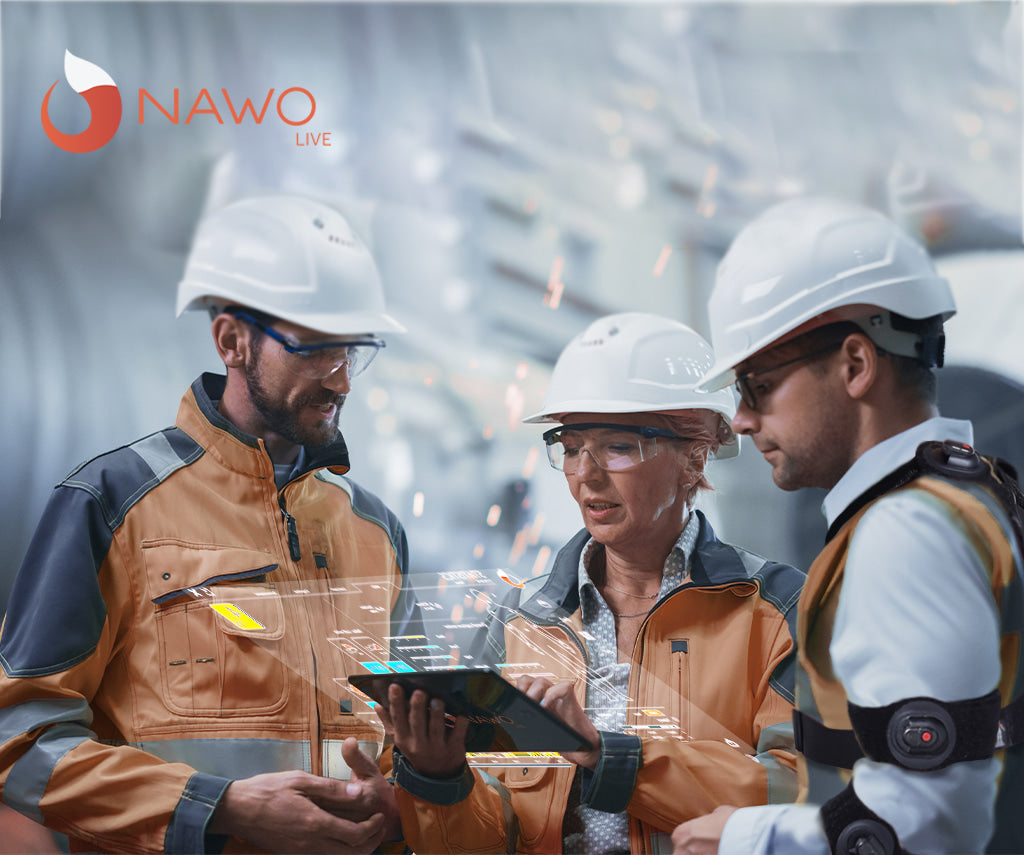 nawo workplace safety manager and workers analyzing risks