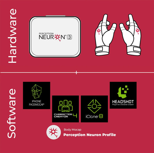 PN3 with Glove Kit + iClone 8 LIVE FACE BUNDLE Noitom International, Inc